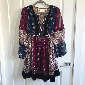 Anthropologie Maeve patchwork dress